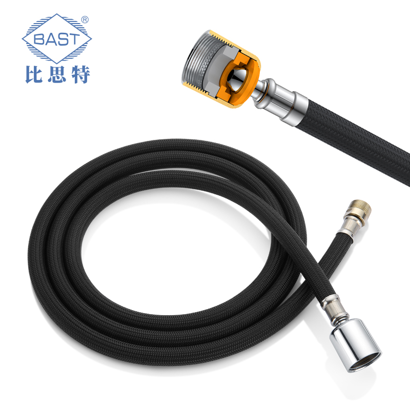 M15 black pull-out faucet hose kitchen washbasin shower braided hose 15 meters explosion-proof and anti-winding