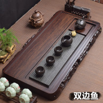 Ebony tea tray whole solid wood tea tray black wood tea tray new shelf