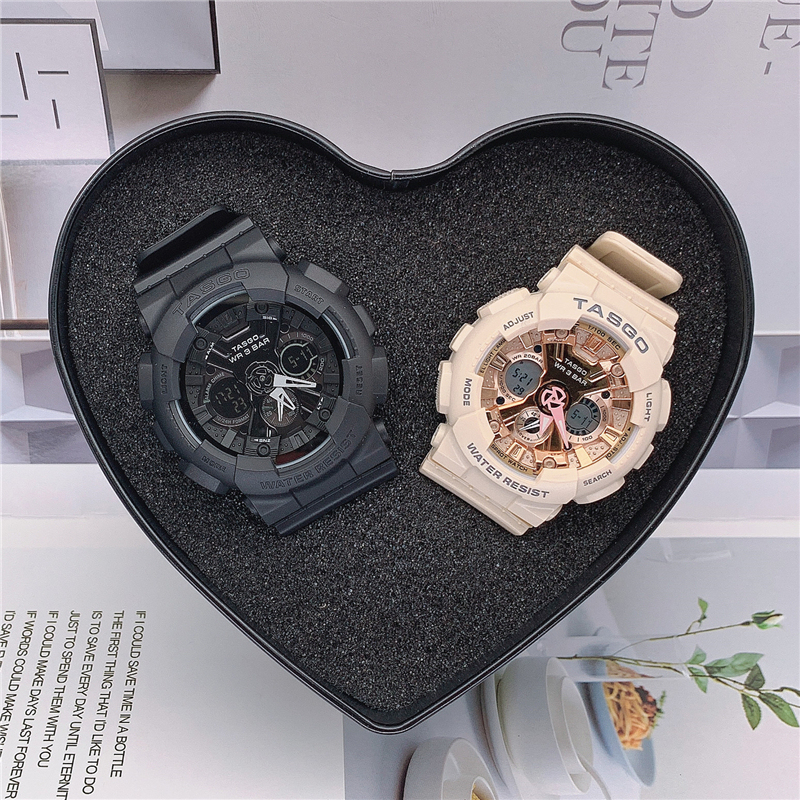 ins Super Popular Couple Watches, a Pair of Electronic Watches for Female Students, Sporty and Trendy, Waterproof for Men, Chinese Valentine's Day Gift