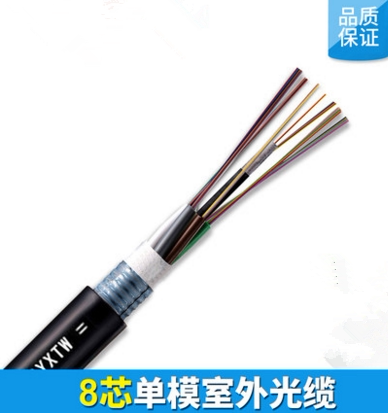 GYXTW 8 Core Optical Cable 8 Core Single Mode Outdoor Optical Fiber Optic Center Tubular Light Sheathed Optical Cable Real Body Shop
