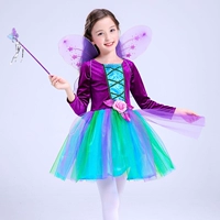 Радужный лонгслив, волшебная палочка, аксессуар для волос