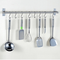 60 80 100 120 Custom length Kitchen wall hanging rod 19 Stainless steel pipe with base with S hook String hook