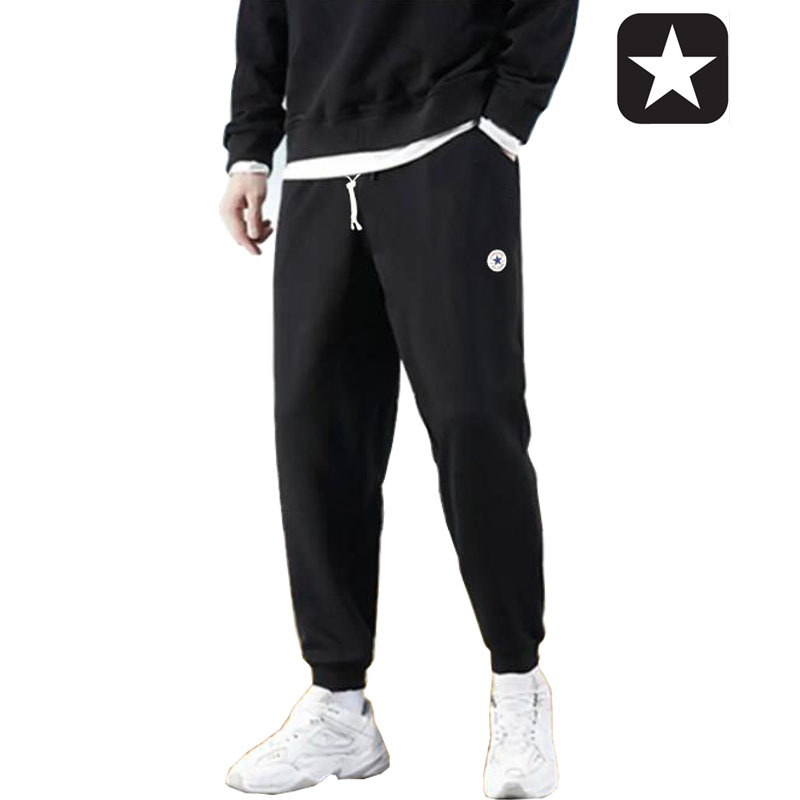 Converse Classic Sports Pants for Men and Women, Knitted Pure Cotton, Loose Fit, Tapered Sweatpants, Long Pants, Campus Running and Fitness Pants Converse Classic Sports Pants for Men and Women, Knitted Pure Cotton, Loose Fit, Tapered Sweatpants, Long Pants, Campus Running and Fitness Pants