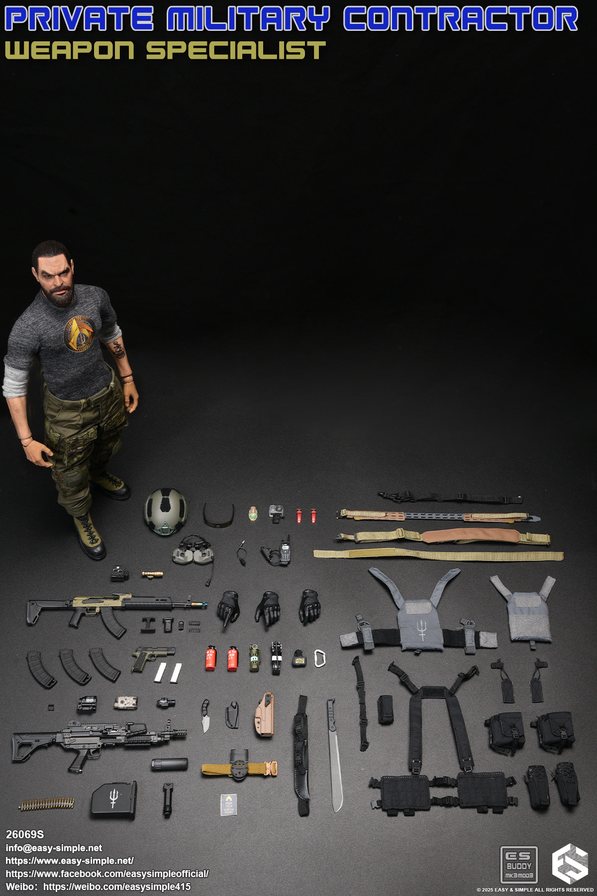 Easy&Simple PMC Weapon Specialist 1/6 Soldier Action Figure Model