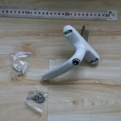 Broken Bridge aluminum 104mm large hole distance door and window handle 304 stainless steel lock core thickened carbon steel U-shaped fork 55mm