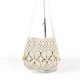 Bucket bag drawstring shoulder bag Japanese and Korean crossbody bag solid color woven summer beach bag