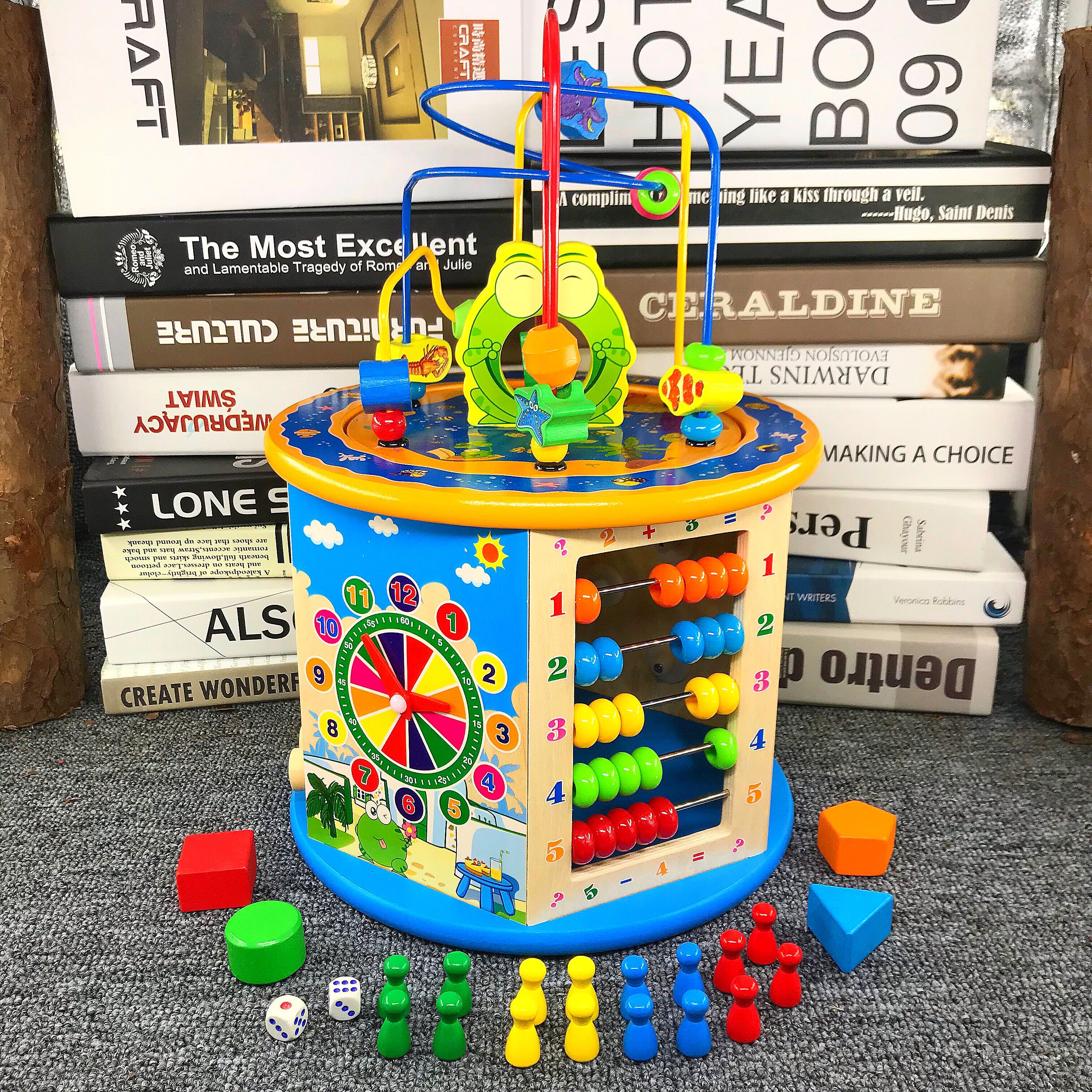 Children's Toys Big Wrap around Pearl Box boys Children's early lessons intellectual building blocks beads 1-2-3-year-old female baby