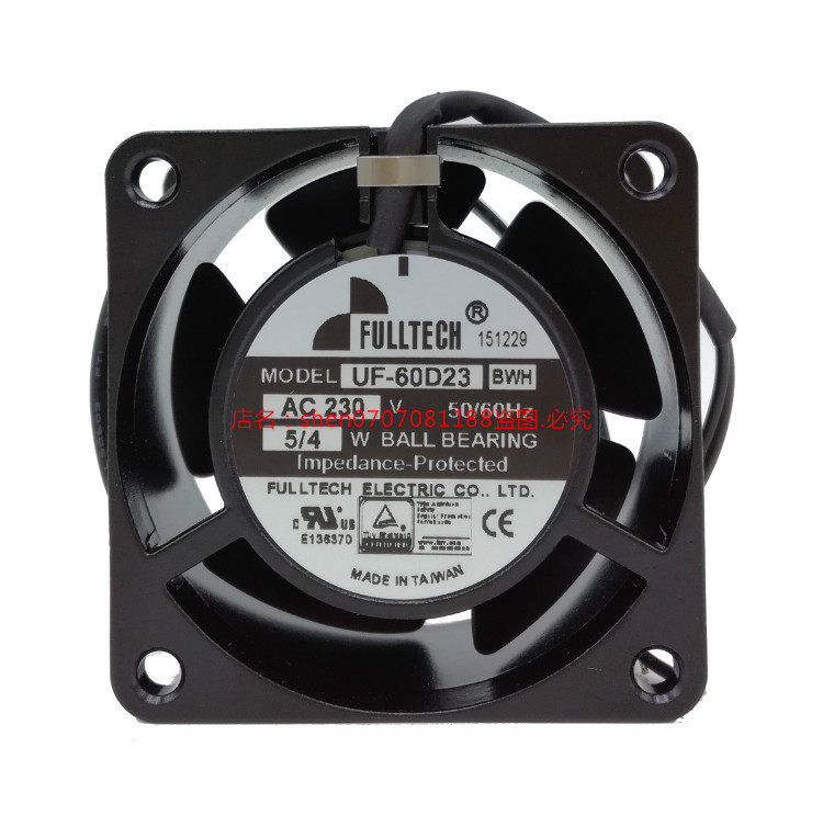 UF-60D11BWH Taiwan Fuyou FULLTECH UF60D23BWH 230V 6030 cooling fan mute