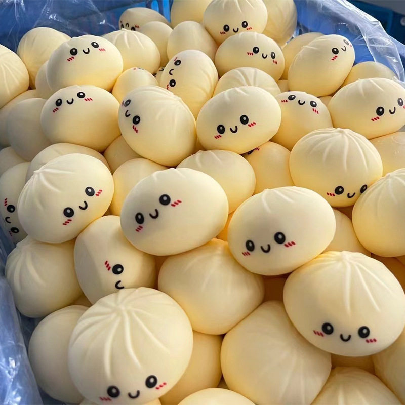 Decompression artifact big steamed buns pinch music simulation steamed buns barbecued pork steamed buns slow rebound decompression toys student gifts