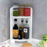 Кухонная плита фасад рамки Треугольник Многофункциональная домашняя приправа на полке приправа Специальная угловая стука для хранения хранения