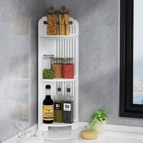 Кухонная плита фасад рамки Треугольник Многофункциональная домашняя приправа на полке приправа Специальная угловая стука для хранения хранения