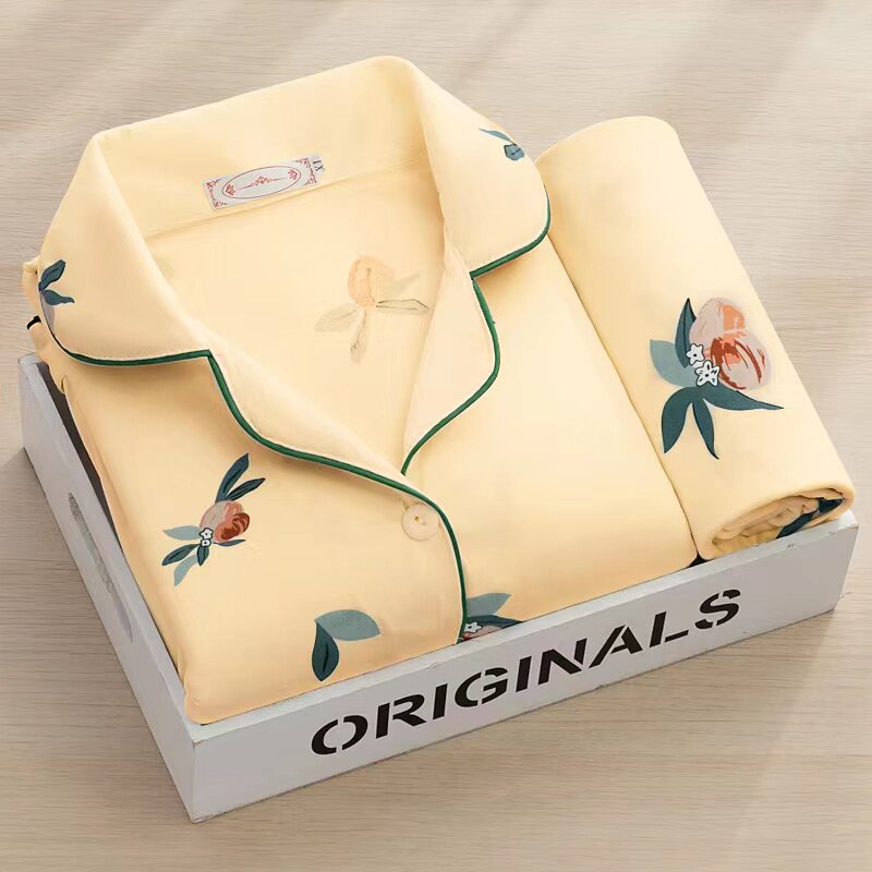 100% upscale pure cotton pyjamas women's spring autumn season long sleeves Old-age loose money All cotton Home Clothing Winter Summer Suit-Taobao