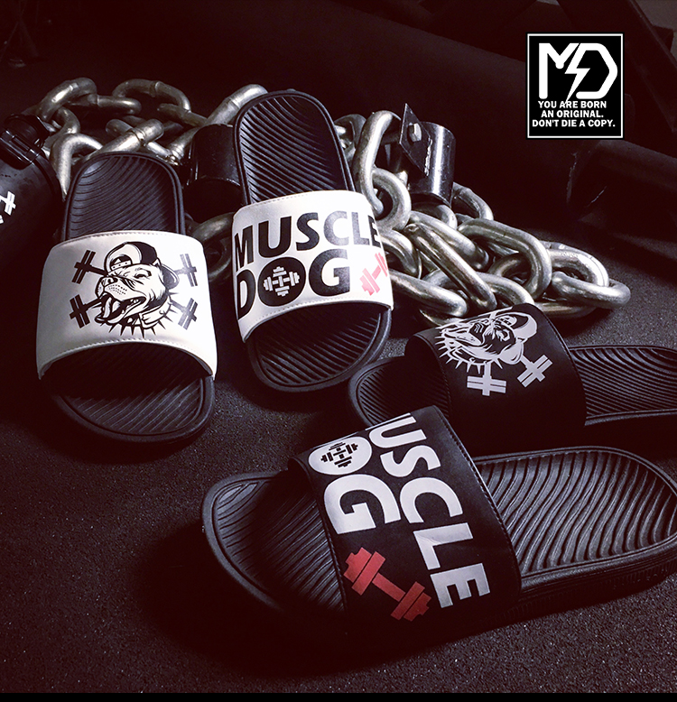 MuscleDog Cơ Bắp Dog MD Bắt Nạt Dog Head Thể Thao Kéo Non-slip Nam Không Thấm Nước của Dép Bãi Biển Giày Thủy Triều Thương Hiệu dép chính hãng