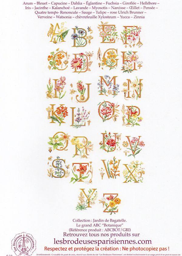 Cross stitch drawings redraw source file LBP-Pretty little flower letters