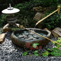 Courtyard new fountain Water curtain wall Stone bowl Landscape cornucopia Villa garden Stone carving water bowl decoration pool