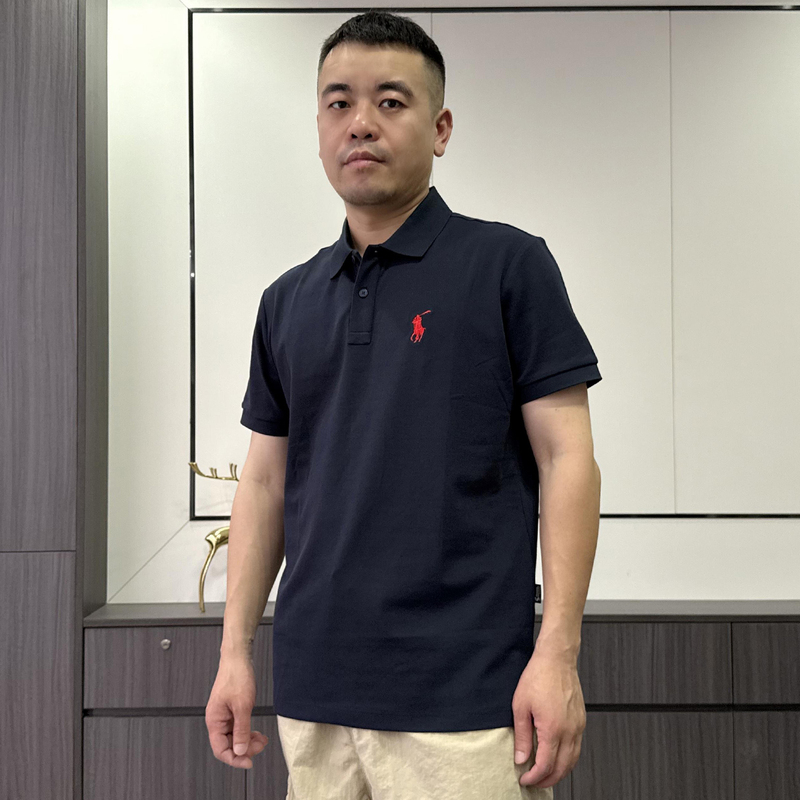 Guangong Lauren Solo Summer Thin Ice-Feel Solona Embroidered Small Logo Couple Polo Shirt Men's Short-Sleeved T-Shirt