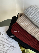 ◆AMUM maternity wear◆Lazy style in 4 colors~slimming hollow striped high-neck knitted bottoming shirt top