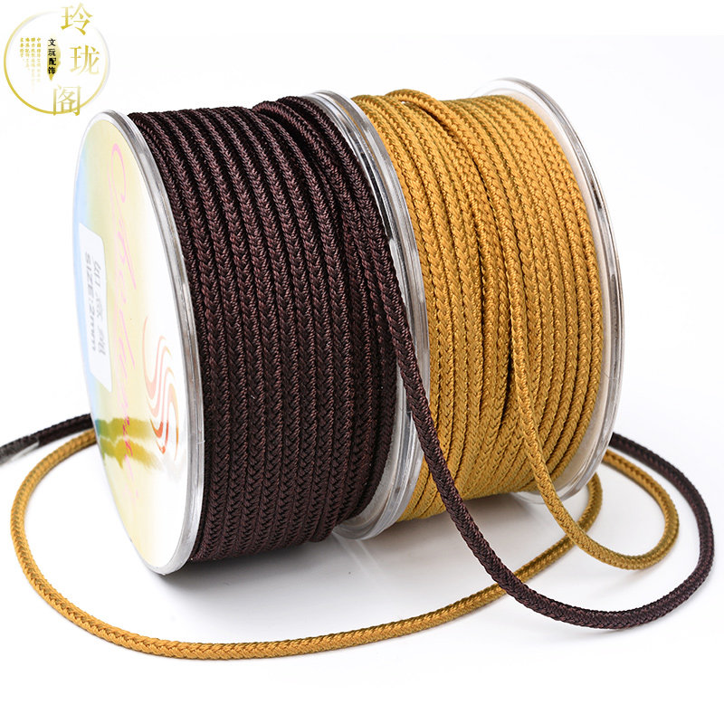 Necklace rope 2 0 Ruyi rope pendant with male and female honey wax field Yupei pendant pendant DIY rope red black wire rope