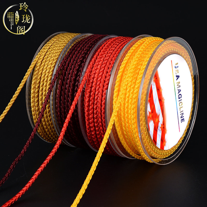 Lingang Loft Play 100 lap braided rope without elastic abrasion resistant dragon Scales Rope 2 5mm Necklace Rope Pendant Pendant Wire Rope