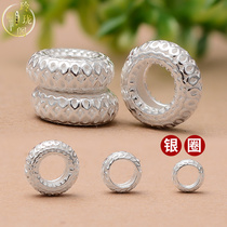 925 Silver Large Snake Circle Necklace Accessories Woven Bracelet Ring Bracelet Spacer Circle Double Rim