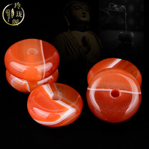 Natural red-wrapped silk agate spacer beads Wen play Collection bracelet necklace accessories loose beads DIY jewelry accessories