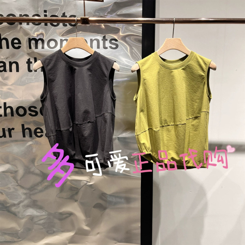 T-Shirt 2026 Summer Bdt2Yd1709 New Style Simple Loose Round Neck Sleeveless Casual Top the Sound of the Sunrise