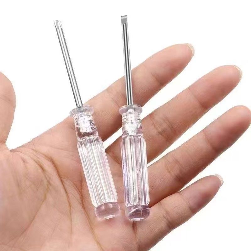 3.0迷你水晶透明十字一字小螺丝刀家电玩具专用3mm小螺丝批起子