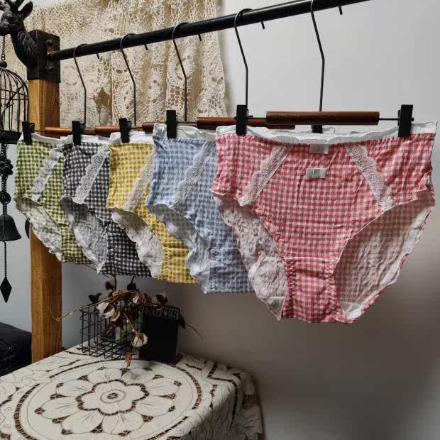 Foreign trade elastic bubble sand washed cotton 150-200 catties princess small fresh sweet large size panties 2 feet 5-3 feet 8