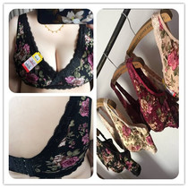 Foreign trade no steel ring massage cup bra large size lace Huafen vest bra 80-100BCD