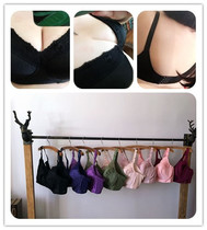 Glossy embroidered side extra large size bra with steel support wide bottom circumference fat MM bra 80-110BCDEFG