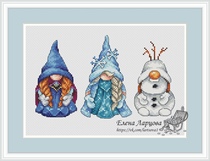 Cross Stitch Xsd Redrawing Saga Electronic Drawing Source File Small Dwarf family of ice and snow