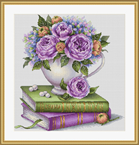 Cross embroidered saga format XSDs redrawn source files Electronic drawings Roses and books