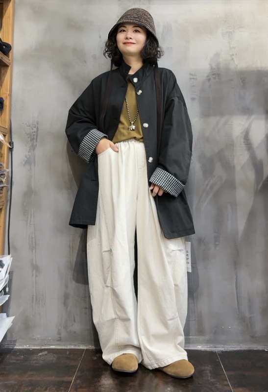 Mango Xiaoyao 2025 New Korean Style Casual Stand-Collar Double-Layer Thickened Mid-Length Trench Coat for Women with a Stylish and Elegant Look