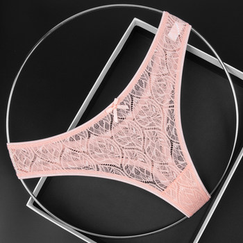 New women's underwear bow lace hollow low waist sexy thong comfortable crotch pure cotton