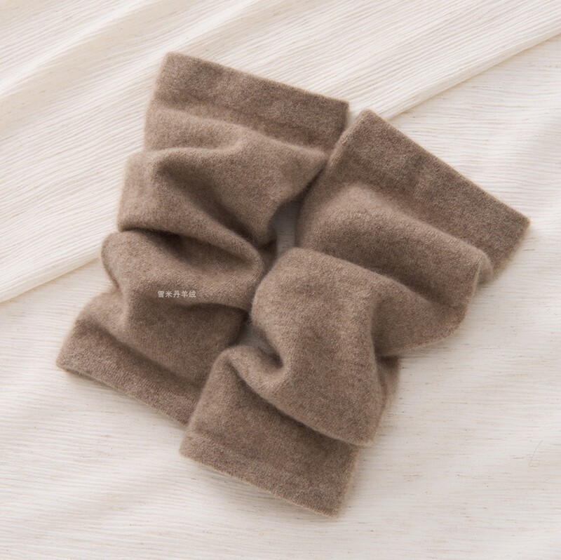 Warm Autumn and Winter 100% Pure Cashmere Socks, Warm Over-The-Knee Stockings for Men and Women, Knitted Calf and Ankle Protectors