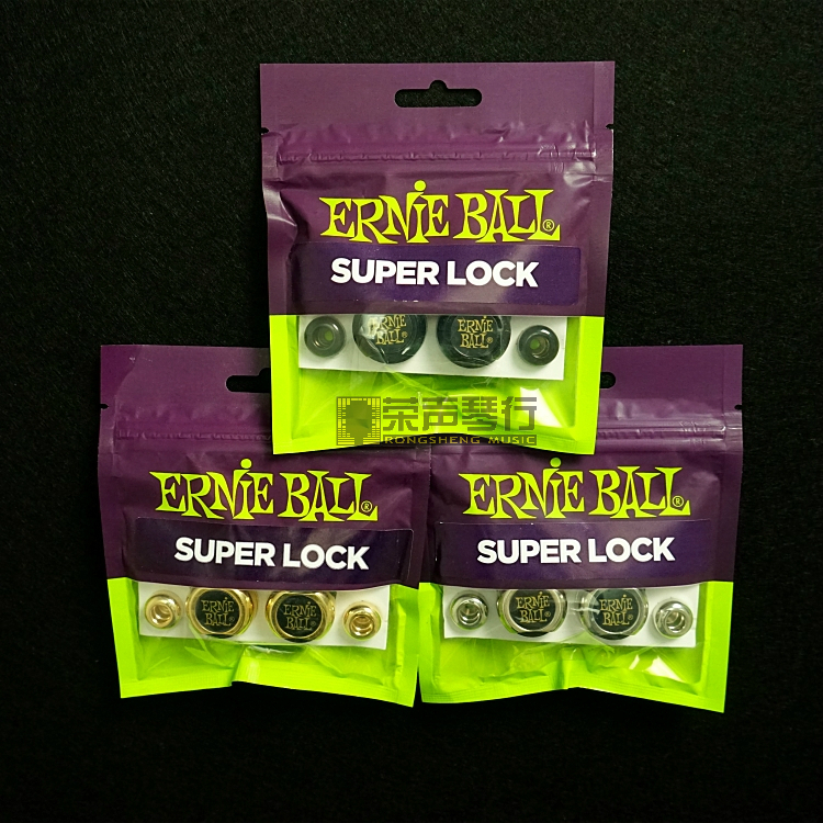 EB ernieball 4600 silver 4601 black 4602 gold guitar bass anti-shedding strap buckle