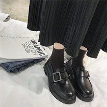 2021 Spring New ins small leather shoes female tide students Korean version of Wild ulzzang retro chic British shoes