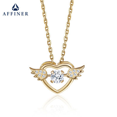 【纯银镶嵌宝石】跳动的心项链