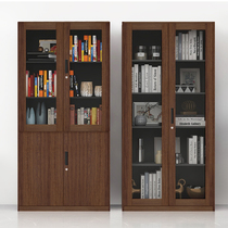 Office steel filing cabinet iron cabinet file data cabinet home bookcase with lock locker wooden grain short cabinet