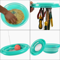 Folding magnetic bait mixing basin Pull bait plate Portable open bait bait plate non-stick bait fish food basin multi-function pull bait plate