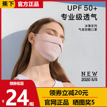 Sunscreen masks for men and women UV-proof dust-proof cold breathable under-coke protective mask washable and windproof