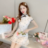 Ципао, летнее короткое приталенное платье, подходит для подростков, 150см, по фигуре