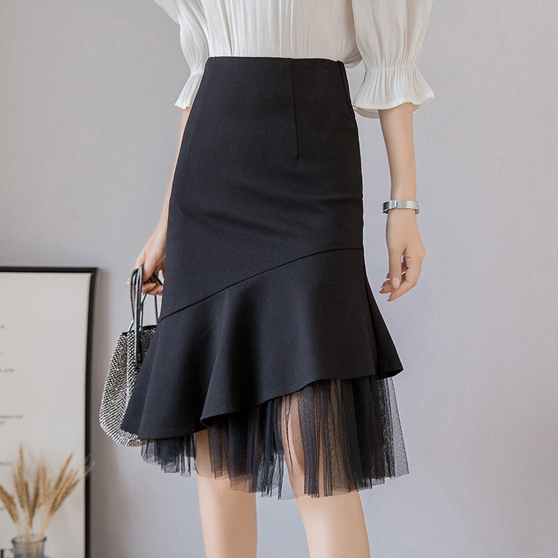 Buy Irregular fishtail skirt skirt women spring/summer 2021 new medium ...