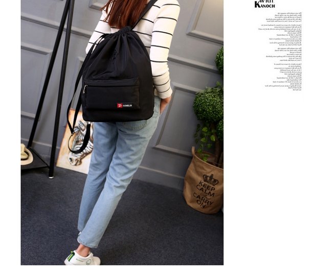 Đàn ông và phụ nữ nhẹ không thấm nước nylon ba lô gấp túi lưu trữ lớn túi dây rút túi du lịch ba lô balo đi học hot trend 2020