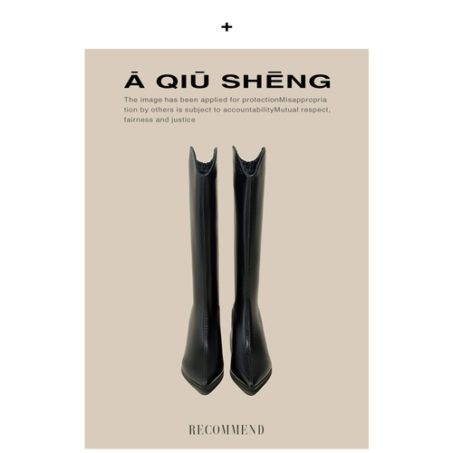 Ботинки, демисезонные высокие высокие сапоги с заостренным носом, городской стиль