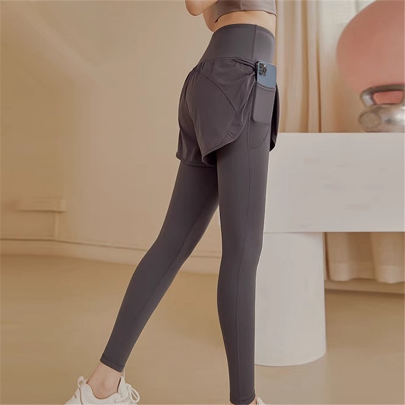 Iuiu Yogo High-Waisted Yoga Pants for Women, Fake Two-Piece Running Quick-Dry Pants, Tight-Fitting Sports Slimming Fitness Long Pants Iuiu Yogo High-Waisted Yoga Pants for Women, Fake Two-Piece Running Quick-Dry Pants, Tight-Fitting Sports Slimming Fitness Long Pants