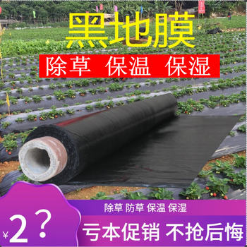 Orchard weed control thermal insulation and moisturizing thickened black mulch film