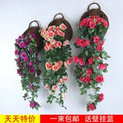 Mô phỏng treo hoa trang trí hoa nho giả hoa hồng treo tường phòng khách treo tường trang trí treo hoa lan trong nhà - Hoa nhân tạo / Cây / Trái cây