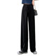 Ice silk wide-leg pants for women in spring and summer, high-waisted, slim, loose, versatile, straight, thin, floor-length casual pants