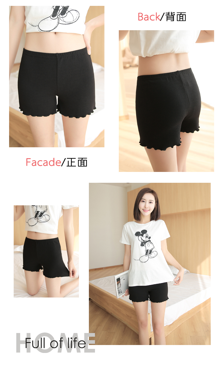 Quần an toàn chống ánh sáng mùa hè nữ mỏng có thể mặc quần legging ren bên trong và bên ngoài ba điểm quần short bảo hiểm chống sói lỏng lẻo quần sooc nữ xếp li